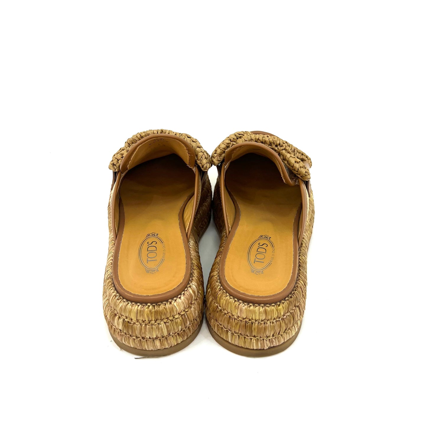 TOD´S KATE RAFFIA PLATFORM MULES