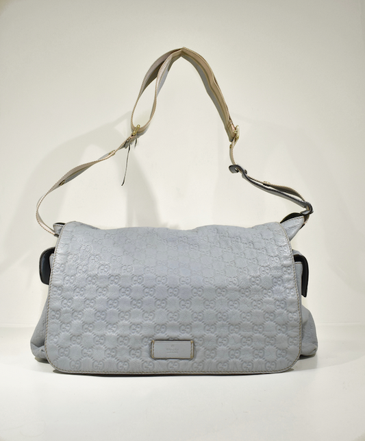 PAÑALERA GUCCI MONOGRAM CELESTE
